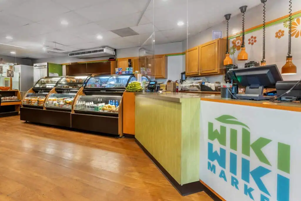 Wiki Wiki Market counter with grab-and-go food