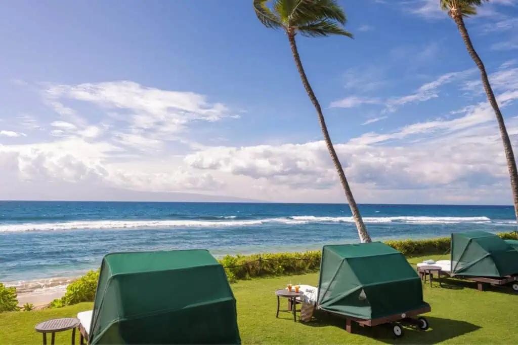 Beachside cabanas