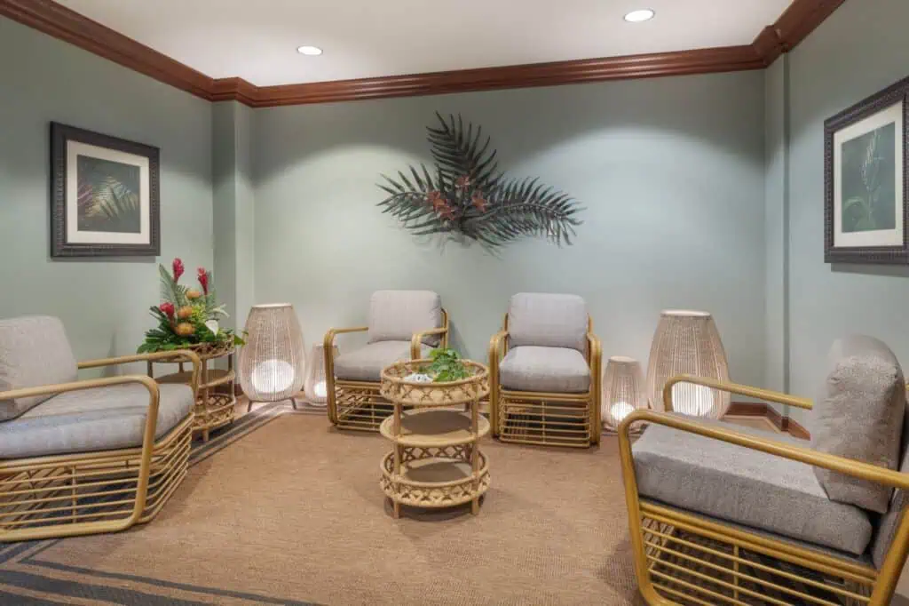 Spa seating area