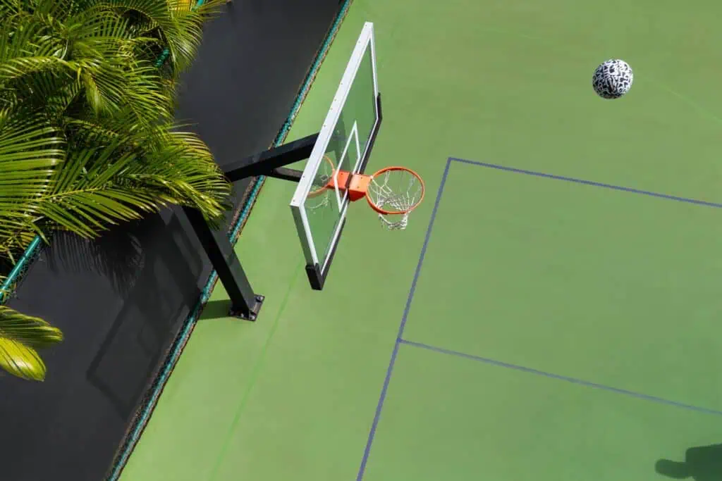 Outdoor basketball court