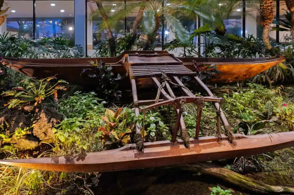 Outrigger decor in lobby area