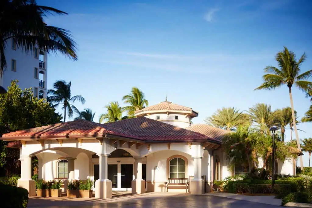 Exterior entrance and driveway